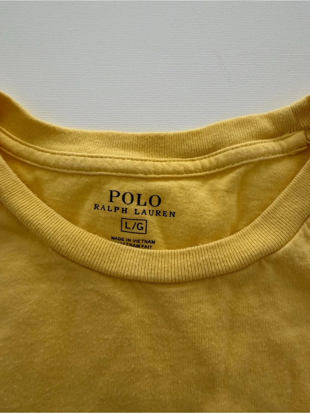 Polo by Ralph Lauren Yellow Short Sleeve Crewneck Tee with Purple Pony